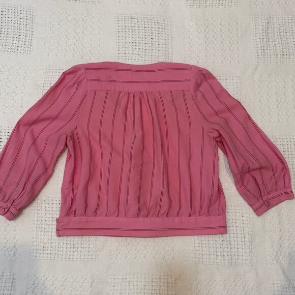 Madewell small striped wrap side tie wrap top blouse TB 2788 - Picture 8 of 11